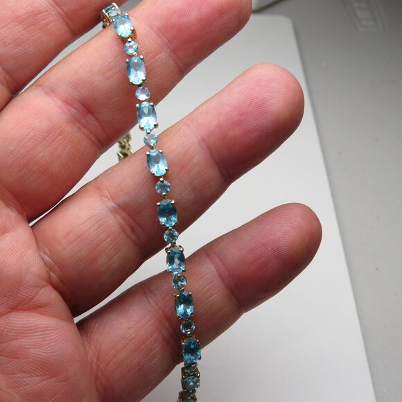 Mikeadam Jewelry - 14k Sterling Silver Topaz Bracelet